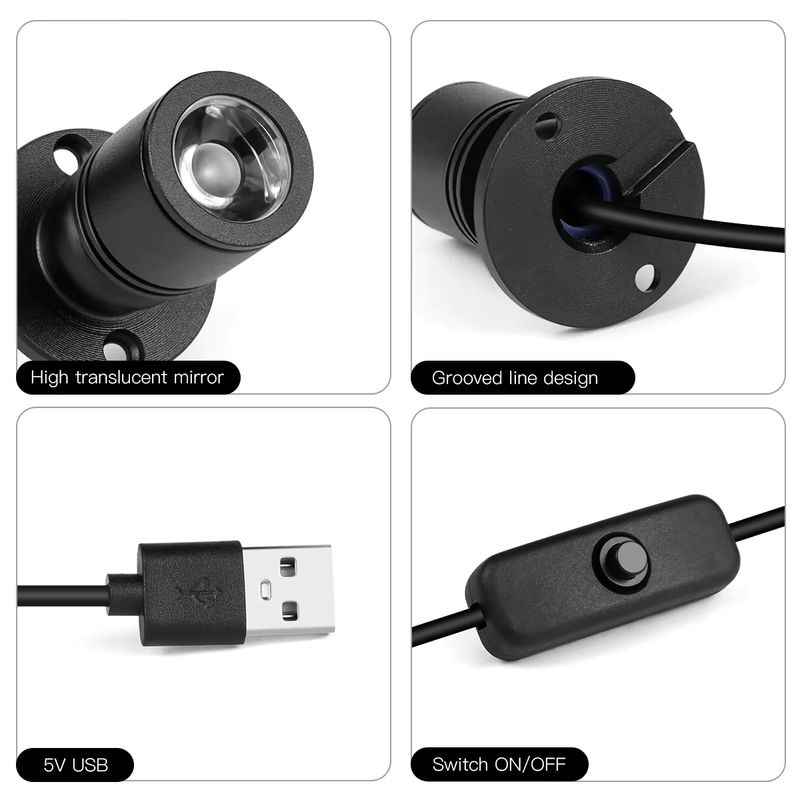 Rybakov LED-Spotlicht aus Aluminium mit RGB-Funktion und USB-Anschluss für Möbel und Vitrinen - Bild 3