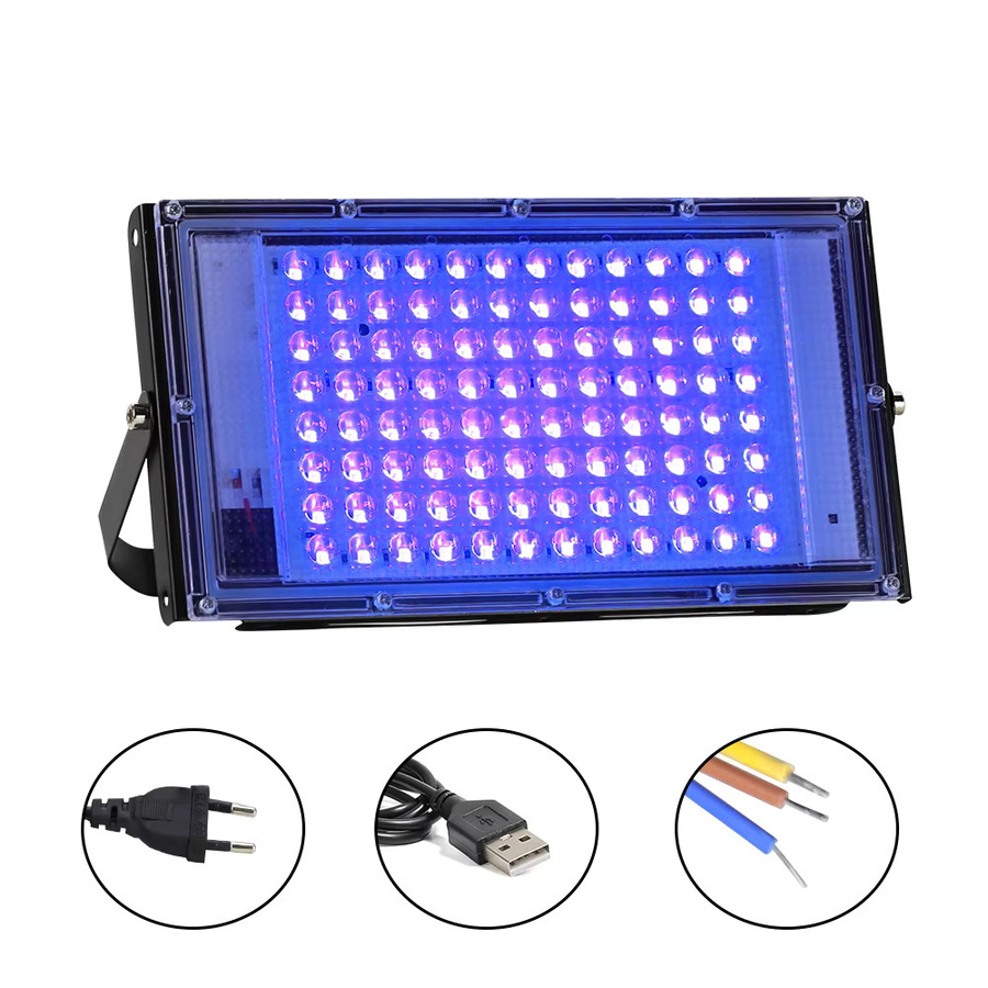 PARKSON Schwarzlicht LED UV-Flutlicht in Schwarz für Bühnen und Disco-Partys mit 395nm und 400nm Wellenlänge und wasserdichter Ausführung - Bild 4