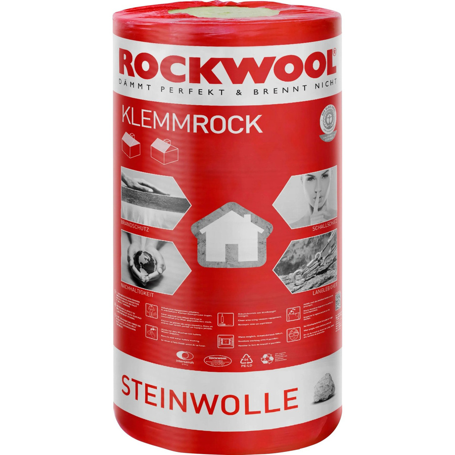 Rockwool Klemmrock Dämmwolle Mineralwolle WLG 035 24 cm 50 m2 25 Rollen - Bild 2