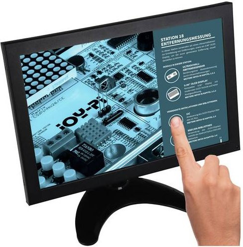 Joy-it RB-LCD10-2 Touchscreen-Monitor 25,4 cm 10 Zoll IPS LCD in Schwarz mit HDMI, USB und VGA für Arduino, Banana Pi und Raspberry Pi - Bild 1