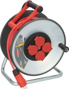 Brennenstuhl Professional SteelCore Kabeltrommel SC 5110 in Rot mit 50m H07BQ-F 3G1,5 und IP44 Schutzart - Bild 1