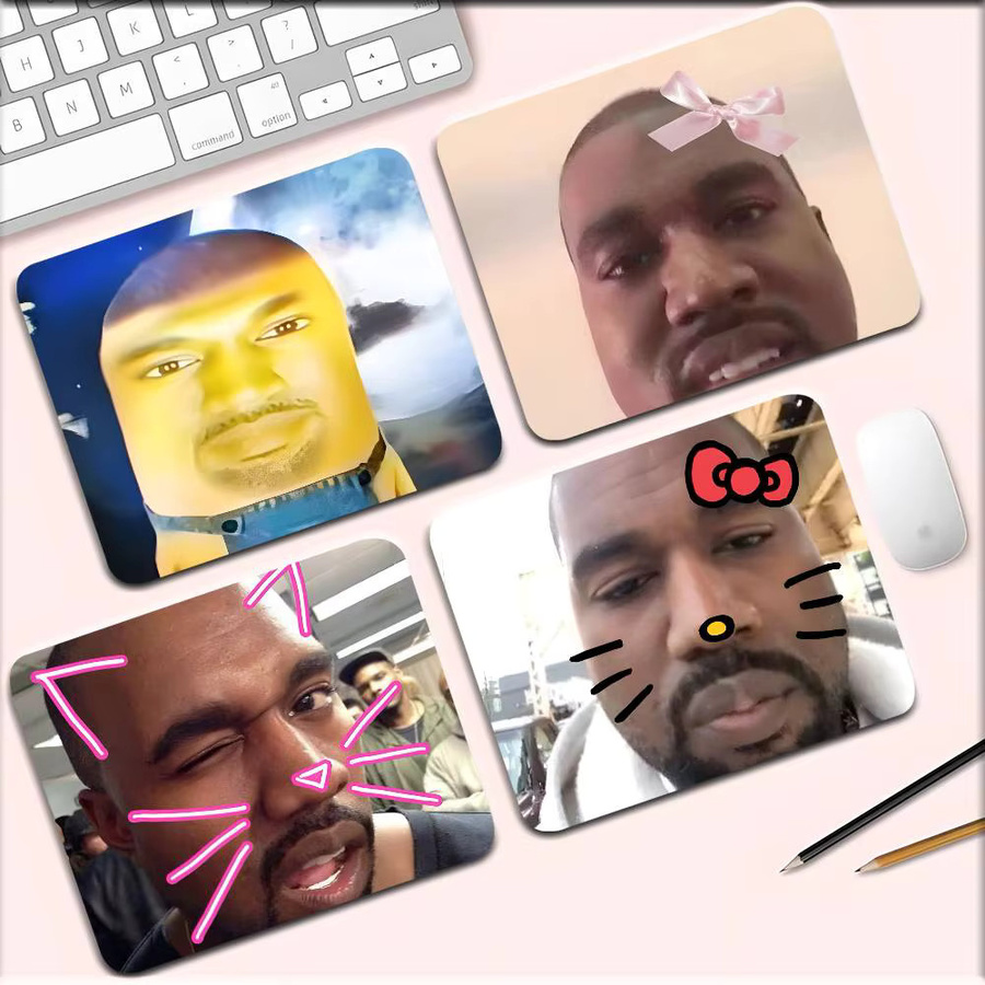 Kanye West YE Mauspad Multicolor rutschfestes Schreibtischpad für Laptop und Tastatur - Bild 2
