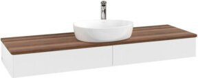 V&B Waschtischunterschrank Antao ohne Frontstruktur, weiß lackiert, Wandmontage, Breite: 160 cm, Tiefe: 50 cm - Bild 1