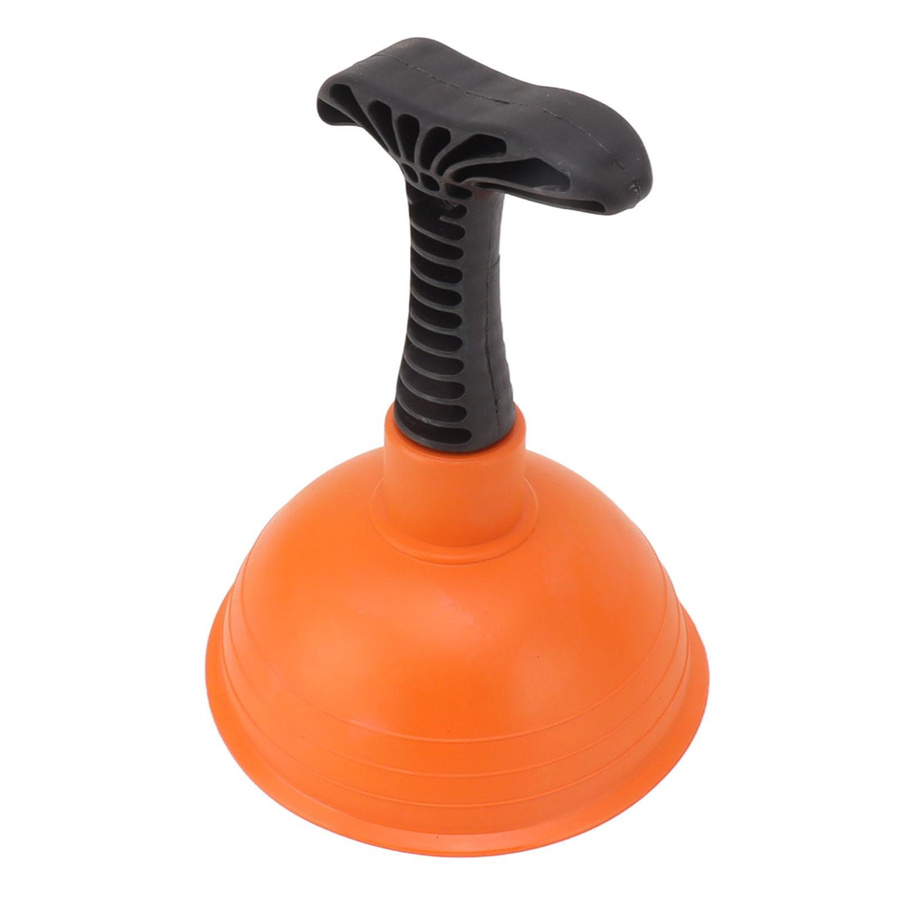 TOMTOP JMS Mini-Pömpel in Weiß und Orange, leistungsstarker und rutschfester Abflusspömpel für Toiletten, Badewannen und Waschbecken - Bild 1