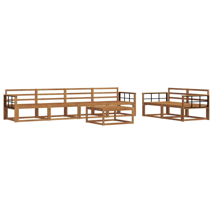 vidaXL Outdoor-Sofagarnitur 7-teilig aus Massivholz Akazie in Braun - Bild 2