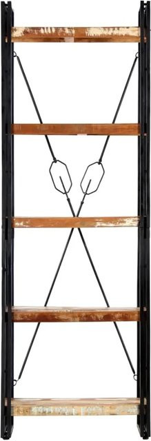 vidaXL Bücherregal im Industrial Design mit 5 Fächern aus Holz und Metall in Braun, B/T/H: 60 x 30 x 180 cm - Bild 1