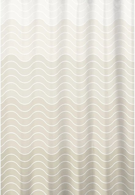 Euroshowers Duschvorhang aus Polyester mit Metallösen und 12 Duschvorhangringen, wasserdicht und antibakteriell, B: 180 cm, H: 200 cm - Bild 1