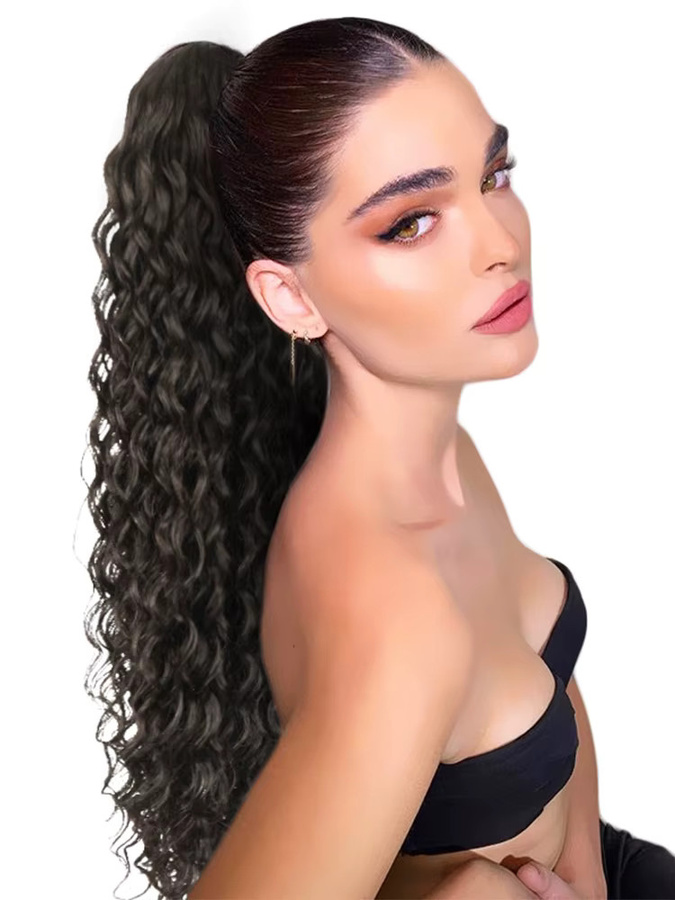YAKIBEAUTY Pferdeschwanzverlängerung, synthetisch, gewellt, Damen - Bild 6