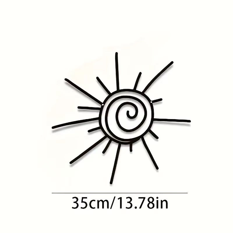 CIFBUY Sonnen Wandkunst aus Metall als Stranddekoration für den Außenbereich - Bild 2
