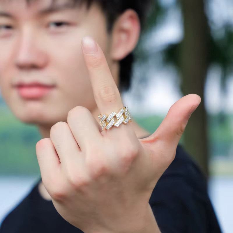 UOSU Ring, Zirkonia, Gold, Herren - Bild 3
