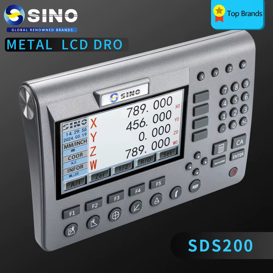 Sino SDS200 Digitalanzeige Kit mit 4 Achsen und Glas-Linearskala für CNC-Fräsmaschinen und Drehmaschinen in Grau - Bild 4