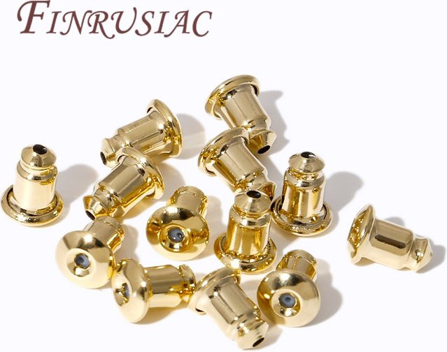 FINRUSIAC Ohrringverschlüsse, 14 Karat vergoldet, Unisex - Bild 1