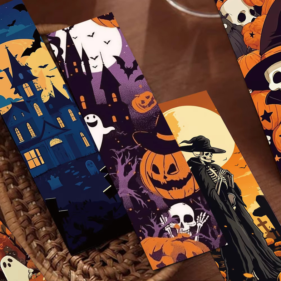 30 Stück Halloween Lesezeichen aus Papier in Multicolour für Schule und DIY - Bild 3