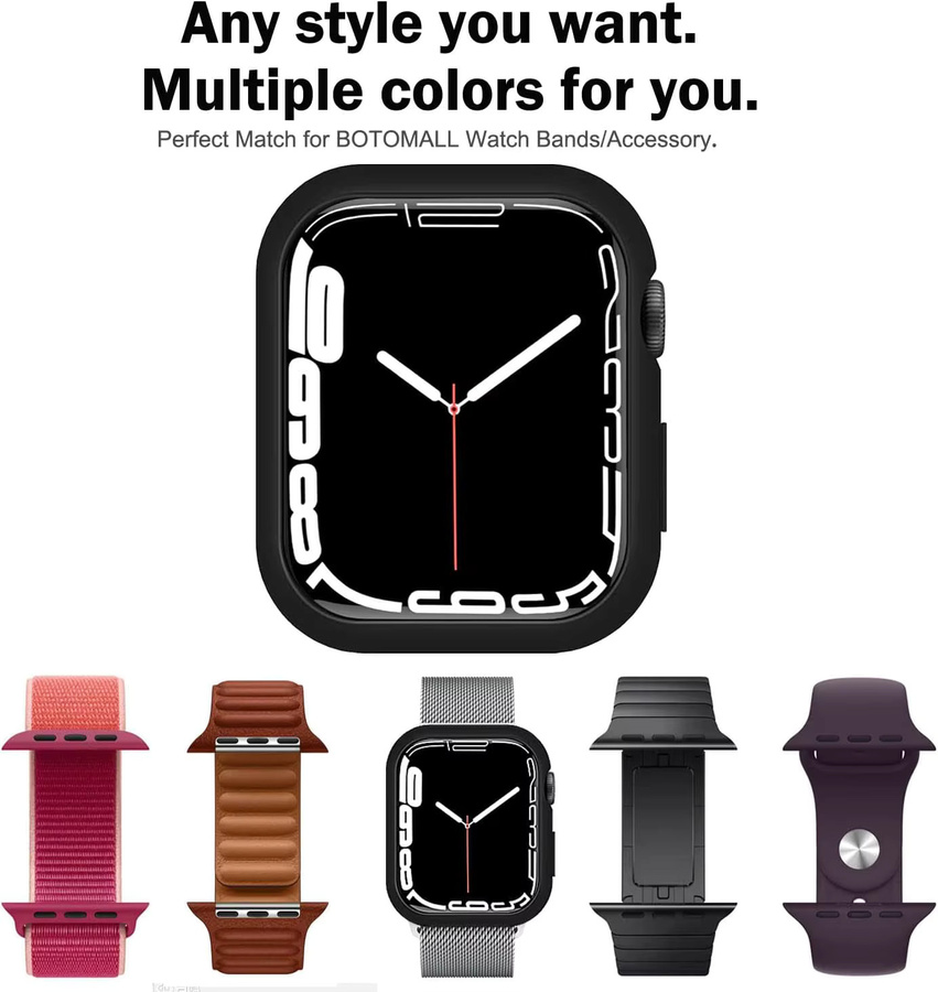 TINUORA Smartwatch-Schutzhülle, Silikon, Yellow, Unisex - Bild 3