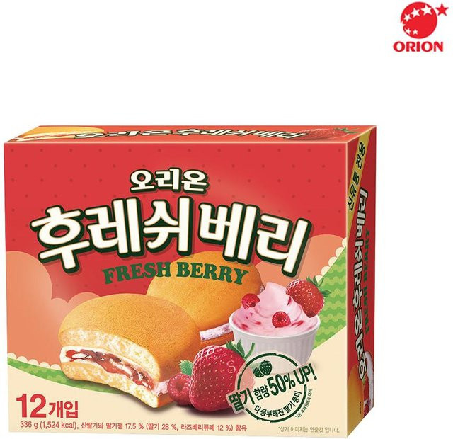 Orion Fresh Berry Erdbeer Geschmack 12 x 336 g - Bild 1