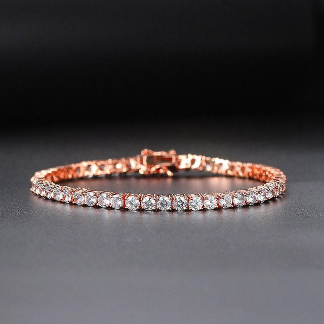 YULIN Tennisarmband, Zirkonia, Roségold, Damen, 22,86 cm - Bild 1