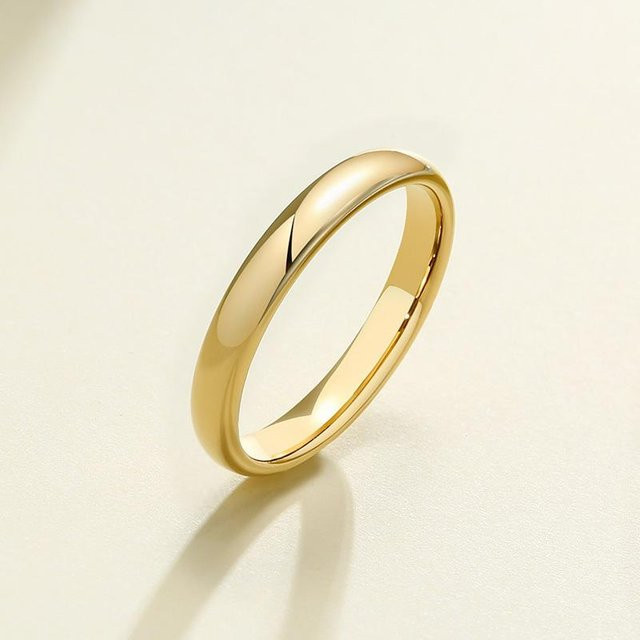 Vnox Eheringe Wolfram, Gold, Unisex - Bild 1