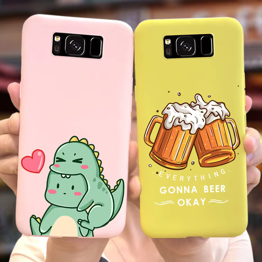 Samsung Galaxy S8 Plus Silikon Handyhülle mit Cartoon Design in Gelb - Bild 2