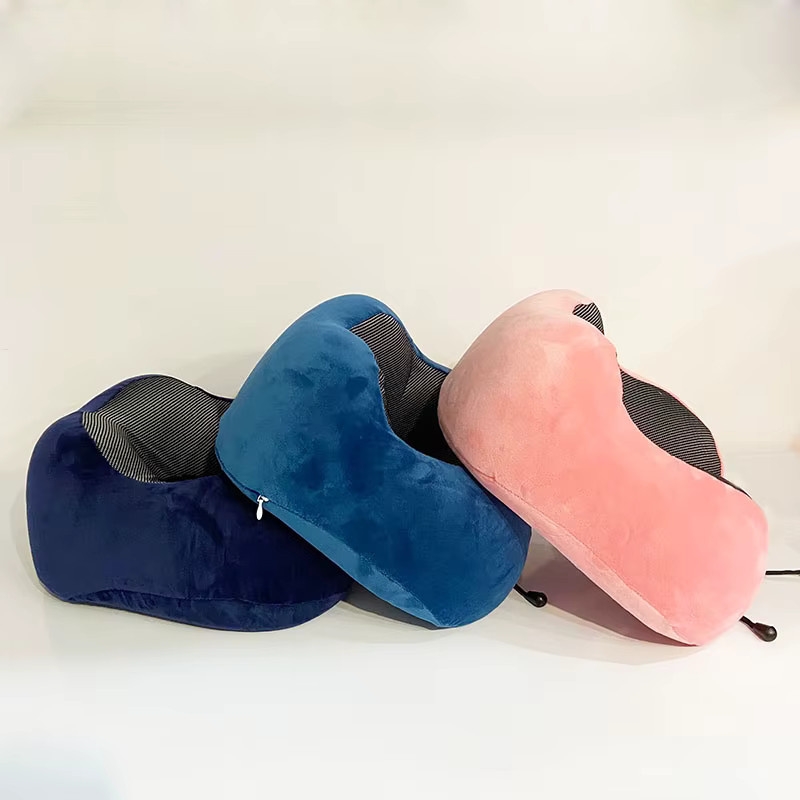 SINONICS U-förmiges Nackenkissen aus Memory-Schaum in Pink für Erwachsene - Bild 2