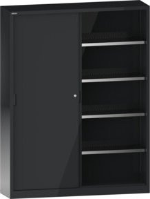 Lista Schiebetürschrank in Anthrazit mit Schloss, B/T/H: 150 x 58 x 195 cm - Bild 1