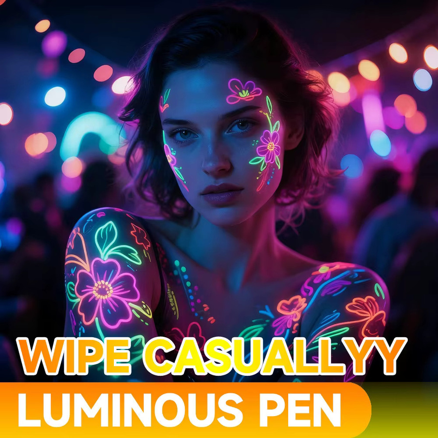 8-farbige fluoreszierende Textmarker im Set, leuchtende DIY-Markierungsstifte für Bastelarbeiten und Zeichnungen, Multicolor - Bild 4
