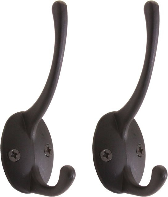 MCW Garderobenhaken C75 2er-Set aus Metall in Schwarz - Bild 1