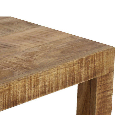 Möbilia Couchtisch aus Massivholz Akazie in Beige, B/L/H: 110 x 60 x 40 cm - Bild 2