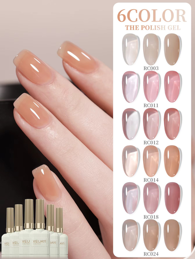 XEIJAYI Gel-Nagellack-Set, 6-teilig, glänzend, 15 ml - Bild 2