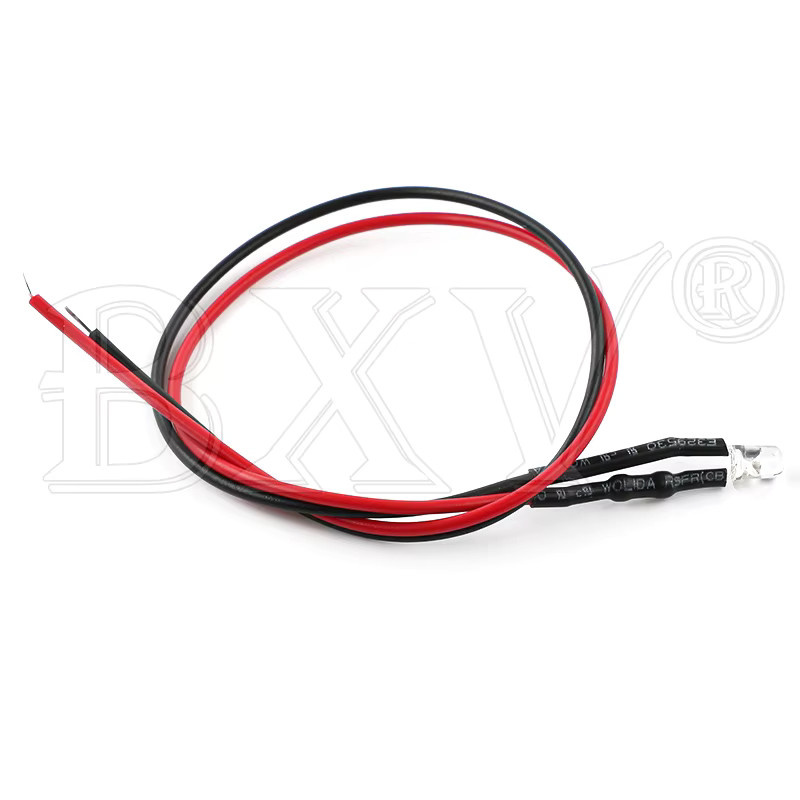 10er Set BXV LED Leuchtdioden mit 20 cm Leitung, 5 mm, verschiedene Farben Weiß, Rot, Grün, Gelb, Blau und Orange, 3-6V 12V 24V - Bild 2