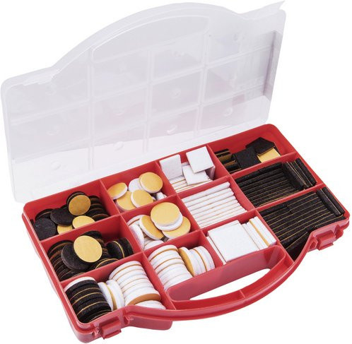 METAFRANC Filzgleiter aus Polypropylen in Weiß und Braun, Durchmesser: 25 mm und 30 mm - Bild 1