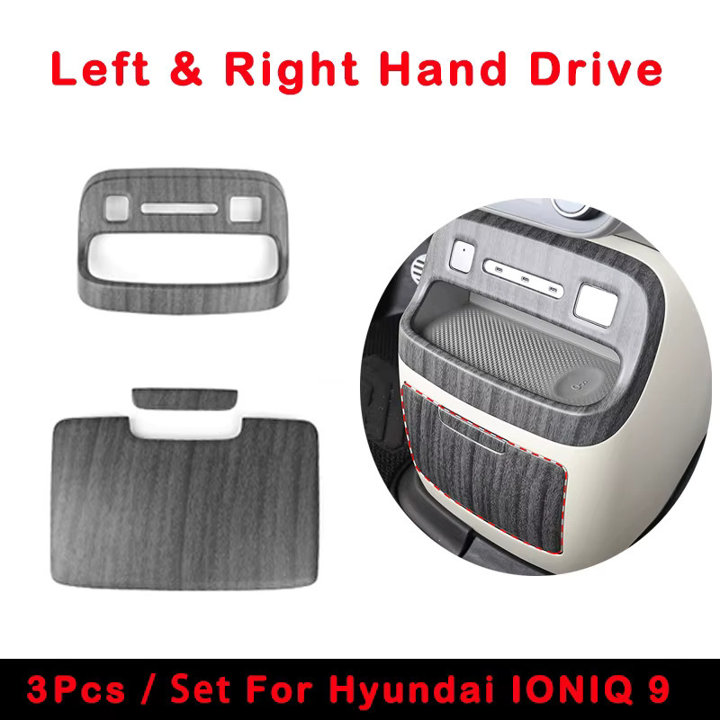 2er-Set USB-Abdeckungen für die Mittelkonsole von Hyundai IONIQ 9 (Modelljahre 2025 2026), Farbe: Grau, Material: ABS, für Linkslenker - Bild 4