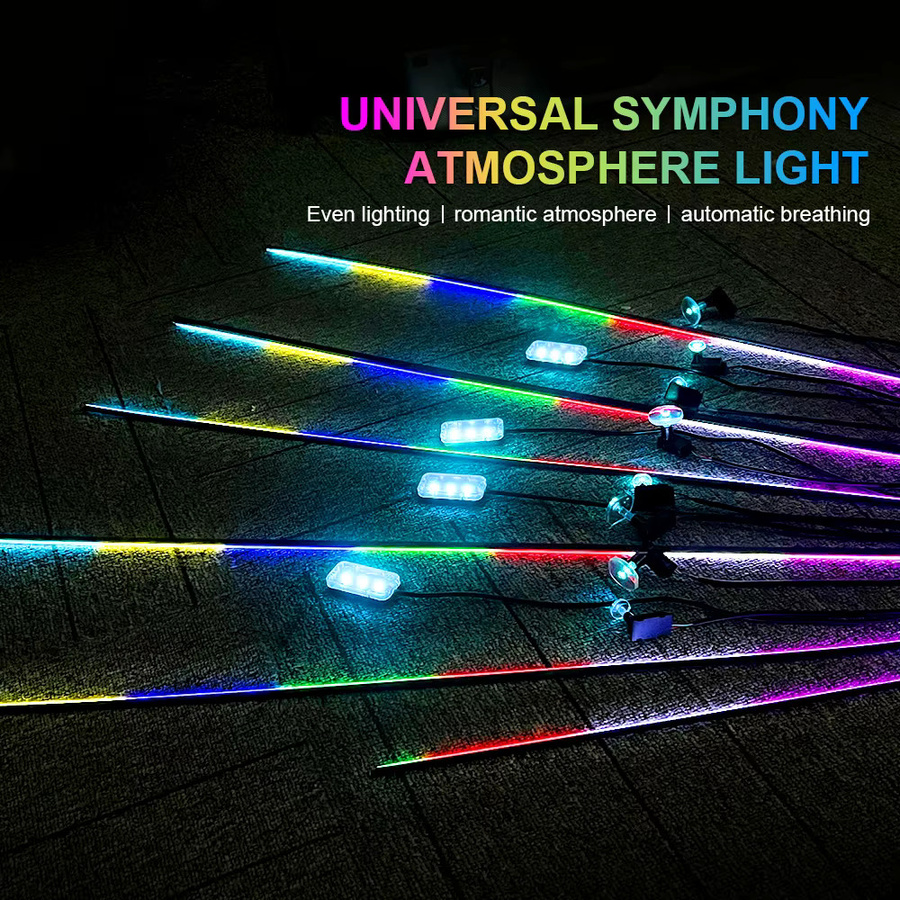 18-in-1 LED Auto-Umgebungsbeleuchtung mit RGB-Farben und Neon-Acrylstreifen in Multicolour für deine Innenraum-Atmosphäre - Bild 3
