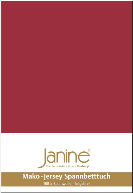 Janine Spannbetttuch aus Mako Feinjersey in Rot - Bild 1