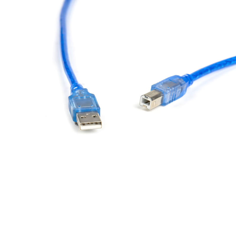 wishiot USB 2.0 Verbindungskabel mit quadratischem Anschluss für UNO 2560 in Transparent Blau - Bild 2