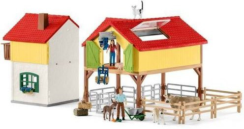 schleich Farm World Bauernhof Set mit Bauernhaus, Stall und Tieren 42407 - Bild 1