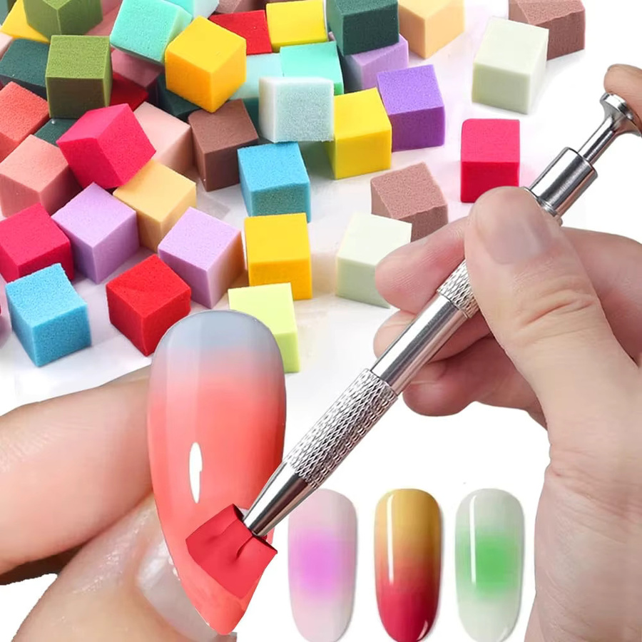 LINMANDA Nagelschwämme mit silbernem Greifstift, 50/200 Stück, Maniküre-Werkzeug - Bild 2