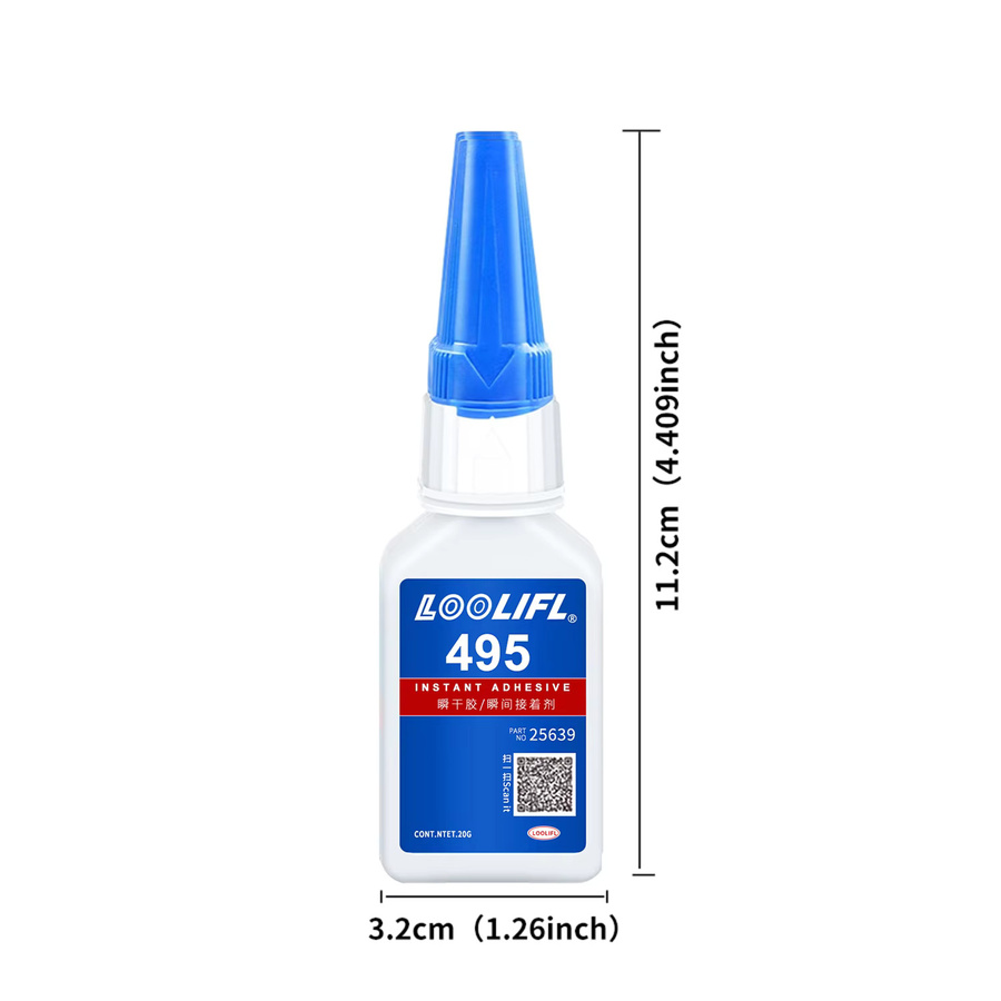 LOOLIFL 495 Superkleber Cyanacrylat-Flüssigkleber für Leder, Gummi, Holz, Metall und Kunststoff, 20 g - Bild 7