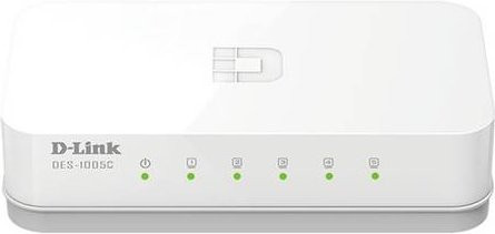 D-Link DES-1005C/E Netzwerk Switch RJ45 Ethernet LAN in Weiß mit 100 Mbit/s - Bild 1