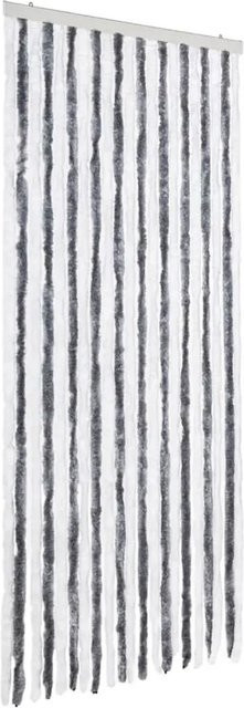 vidaXL Insektenschutz-Vorhang aus Chenille in Grau und Weiß, B/H: 90 x 220 cm - Bild 1