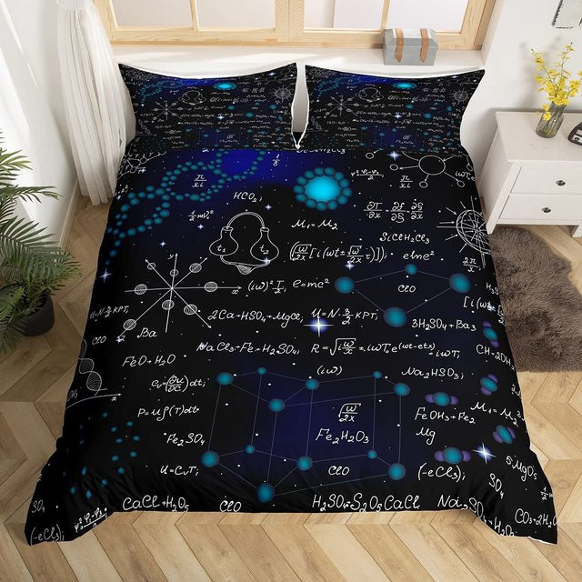 Bettwäsche Set Chemie Labor mit Reagenzglas und Mikroskop Design von Binchi Outdoor Product, Farbe Blau, B/H: 135 x 200 cm - Bild 1