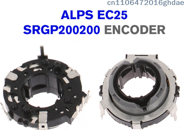 ALPS EC25 SRGP200200 Hohlwellen-Encoder in Schwarz mit 20 Positionen und 10 Impulsen für Auto-Audio-Lautstärkeregler - Bild 1