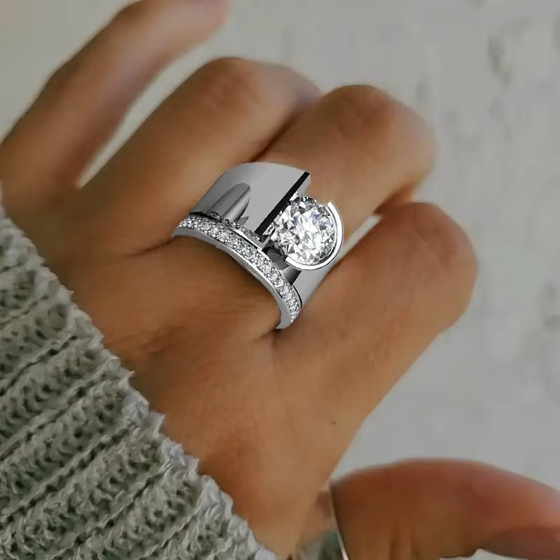 Huitan Ring, Zirkonia, Silber, Damen - Bild 2