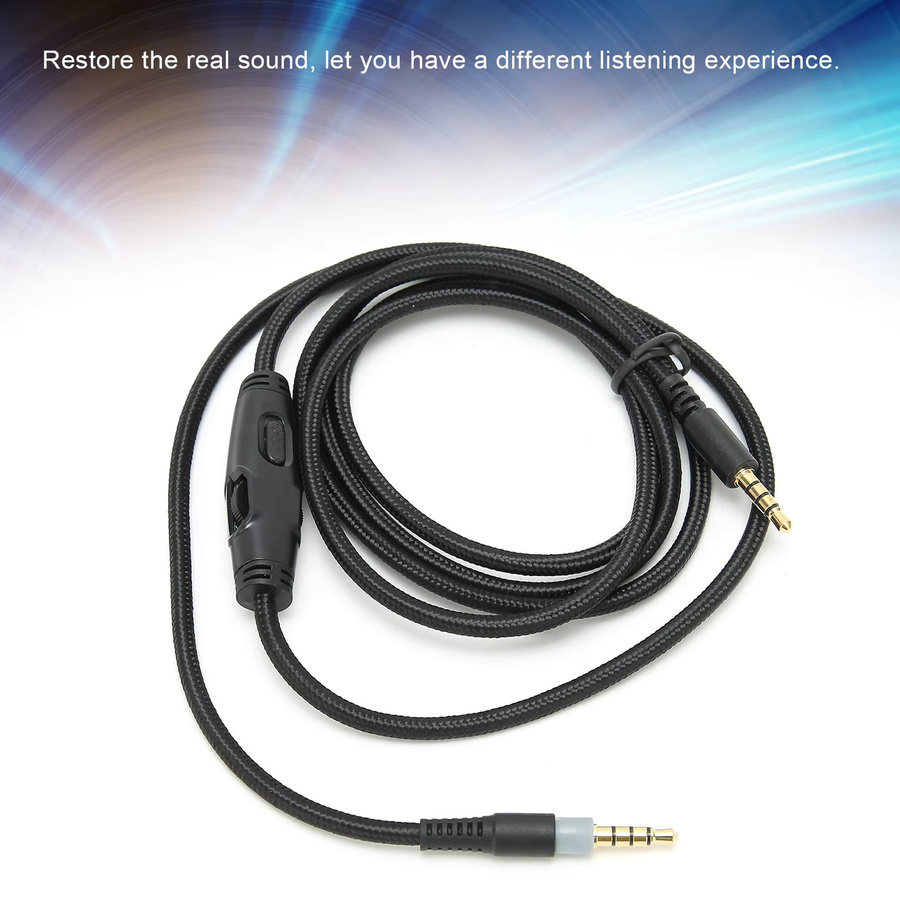 HyperX Audiokabel mit Lautstärkeregler, 3,5 mm Klinke auf Klinke, Schwarz - Bild 4