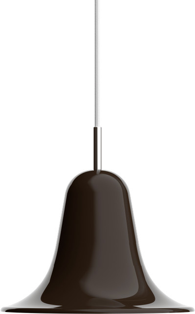 Verpan Pantop 23 Pendelleuchte in Braun mit dimmbarer LED und E14 Fassung - Bild 1