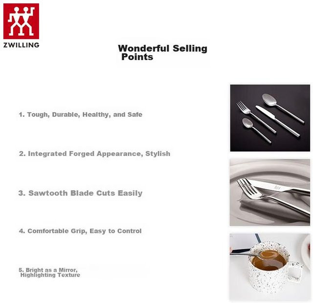 ZWILLING Essbesteck-Set aus Edelstahl in Silber, 8-teilig mit glänzendem Mirror-like Glossy Finish - Bild 1