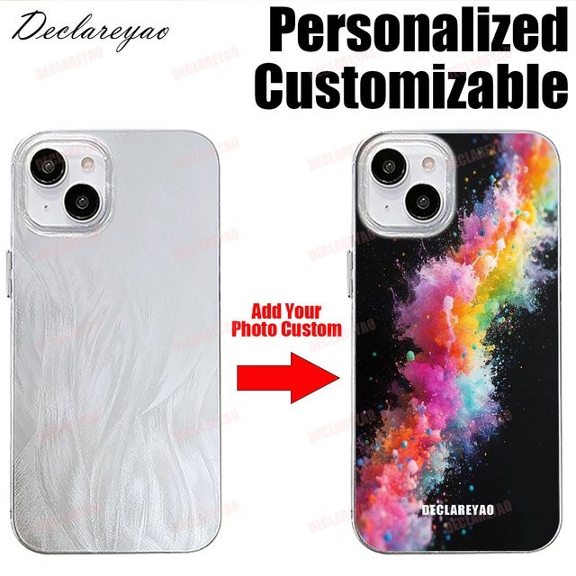 Personalisierte DIY-Foto Schutzhülle für iPhone von DECLAREYAO in Multicolour und Silver - Bild 1