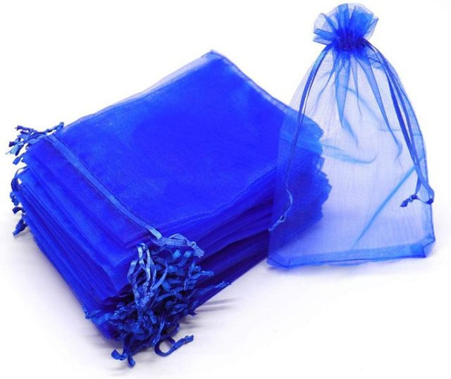100 Stück Obstschutzbeutel von Treasure Yard in Navy Blau für Erdbeeren und Trauben, B/H: 15 x 20 cm - Bild 1