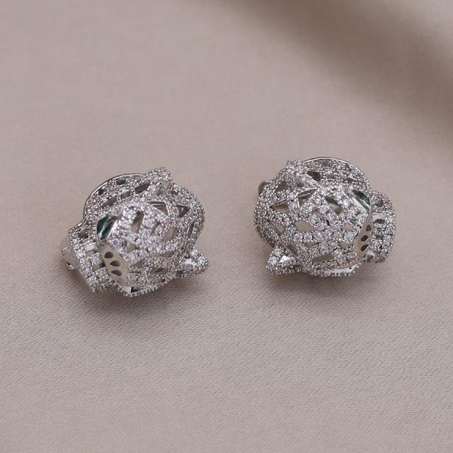 Wucifang Jewelry Ohrringe, 14K vergoldet, Zirkonia, Damen, Silber - Bild 1