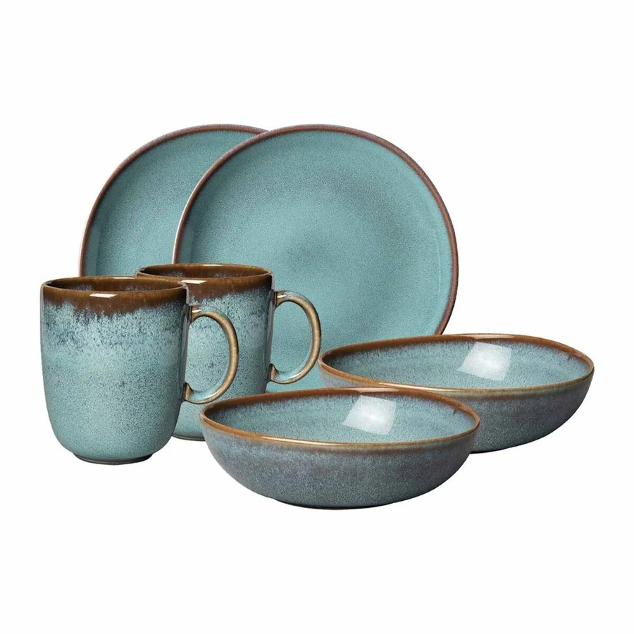 Villeroy & Boch like. Frühstücks-Set Lave, 6-teilig, Weiß, Stoneware - Bild 2