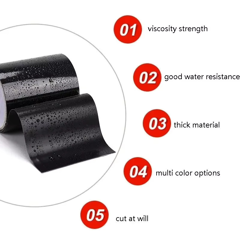 Wasserdichtes und hochfestes Klebeband in Schwarz oder Transparent für Reparaturen an Zelten, Schwimmringen, Wasserleitungen und Becken - Bild 4